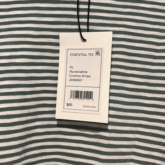 NWT Men’s Theory Essential Tee in Cosmos Stripe - Picture 2 of 2
